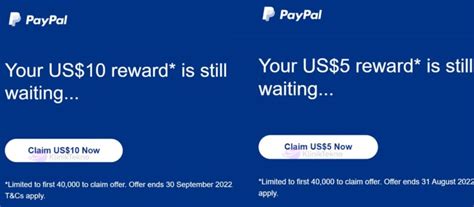 Claim your PayPal $10 reward.
